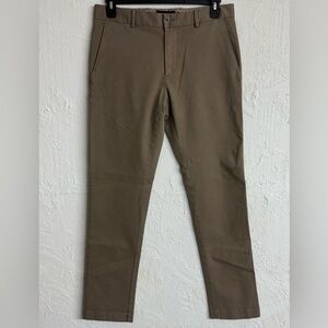 Men's Bugatchi Flat-Front Chino Trouser Casual Dress Pants Size 34